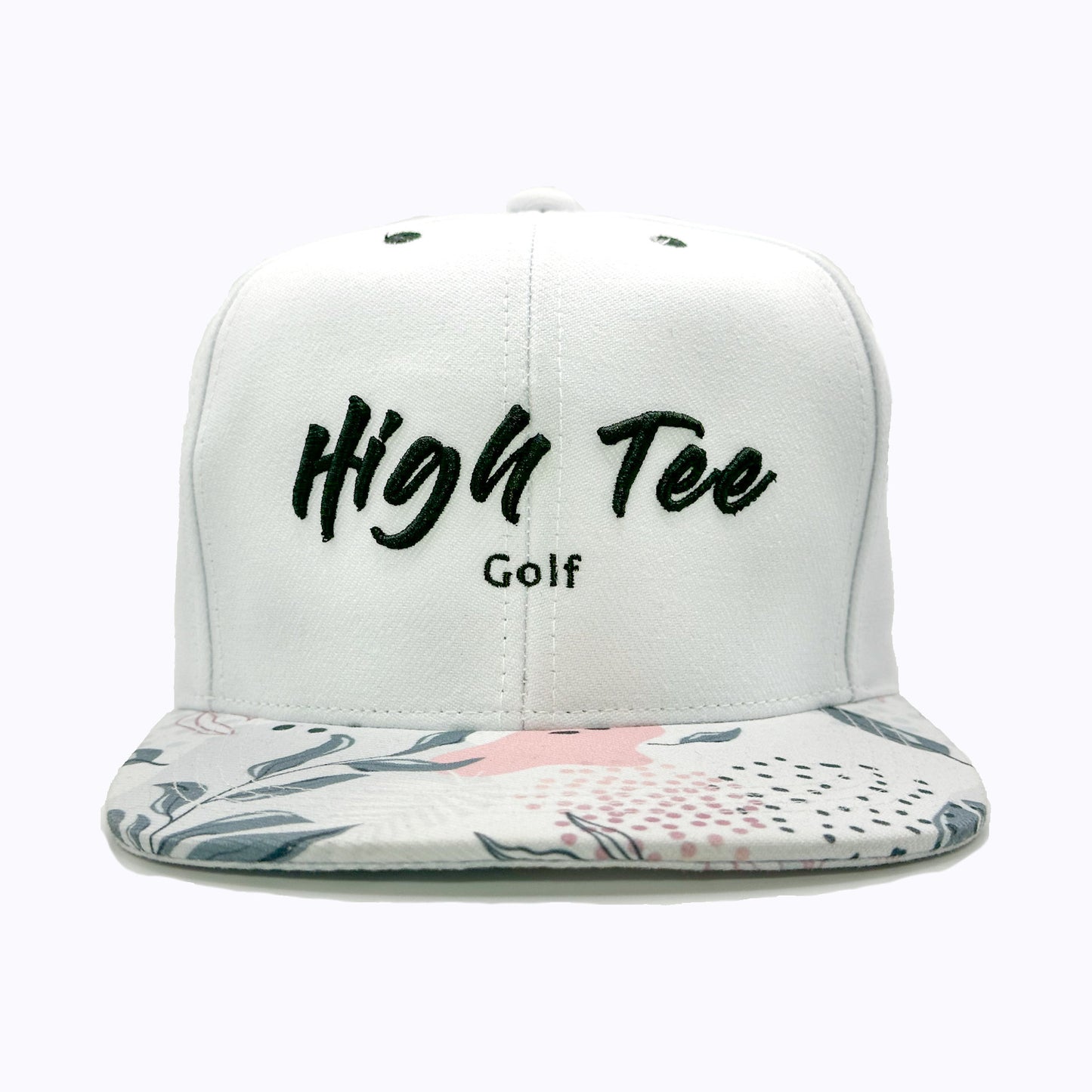 Flat Bill Hat White/Flower Print