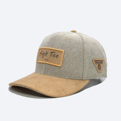 Beige /Grey Curved Brim Cap