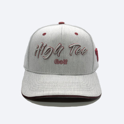 Grey/Red Curved Brim Cap