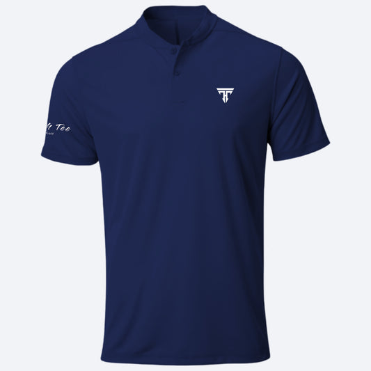 Men's Navy Blue Blade Collar Shirt