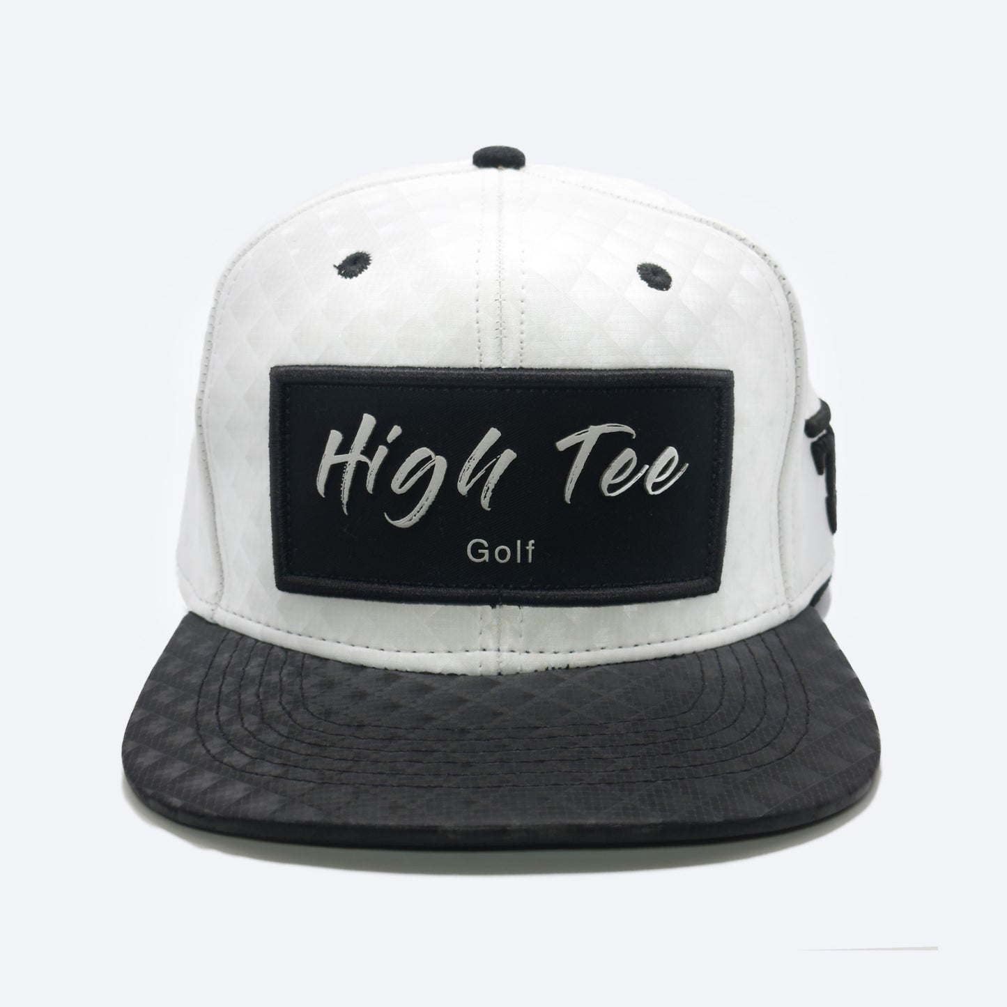 White/Black Flat Bill Hat