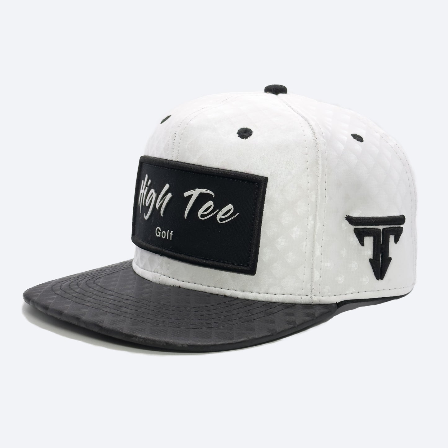 White/Black Flat Bill Hat