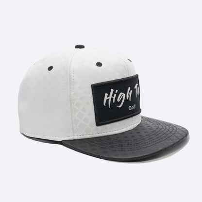 White/Black Flat Bill Hat